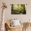 Bos - Bomen - Pad - Zon - Planten - Bladeren - Natuur Wandkleed katoen klein -wsfeer5_kind