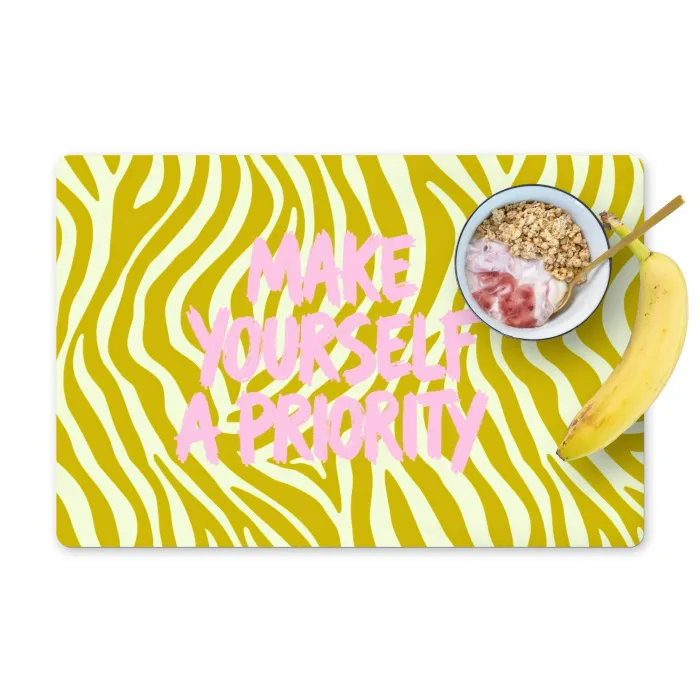Zebraprint - Priority - Roze Placemat vinyl groot -zzzproduct_Kitchenyeah-website