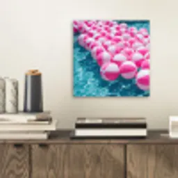 Strandballen - Roze - Water aluminium wit klein -sfeer1