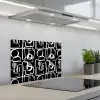 Onregelmatig - Cirkels - Lijnen keuken achterwand spatscherm klein 900 -3d_schuin