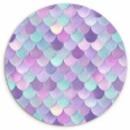 Dromerig - Zeemeermin - Pastel Wandcirkel kunststof plaat 5mm dik klein 188 -3d