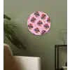 Disco - Bal - Patroon - Roze Wandcirkel kunststof plaat 5mm dik klein 188 -sfeer3