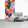 Kleurrijk - Bloemen - Abstract - Stippen fotobehang vinyl groot -slaapkamer