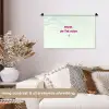 Focus - Beige - Roze - Smiley Wandkleed katoen klein -sfeer1