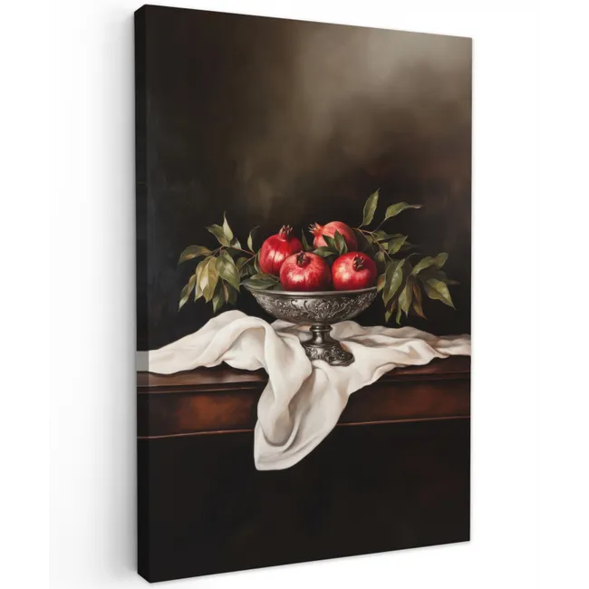 Granaatappels - Klassiek - Vintage Tuinposter op houten frame 2 cm dik klein -3d