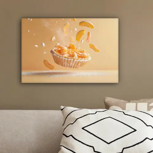 Peach - Eten - Taart - Oranje canvas 2cm klein -sfeer3