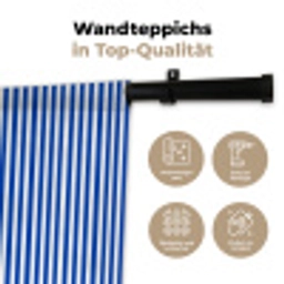 Klassiek - Strepen - Blauw Wandkleed katoen klein 269 -tsfeer2_DE