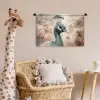 Pauw - Vogels - Bloemen - Boom - Botanisch Wandkleed katoen klein -wsfeer5_kind