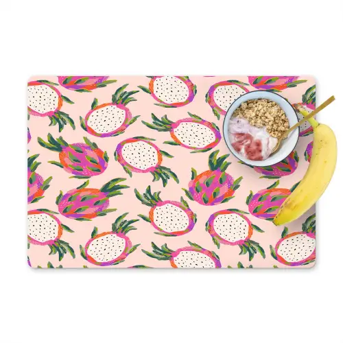 Drakenfruit - Patroon - Roze Placemat vinyl groot 368 -zzzproduct_Kitchenyeah-website