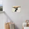 Vrouw - Golven - Zwart tuinposter los doek klein -sfeer8