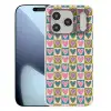 Retro - Kleuren - Patroon - Hartjes Telefoonhoesje iPhone 17 Pro klein 878 -3d