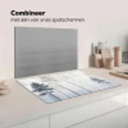 Bos - Bomen - Mist - Natuur - Illustratie - Grijs Inductie beschermer vinyl 3mm klein -wsfeer7_website