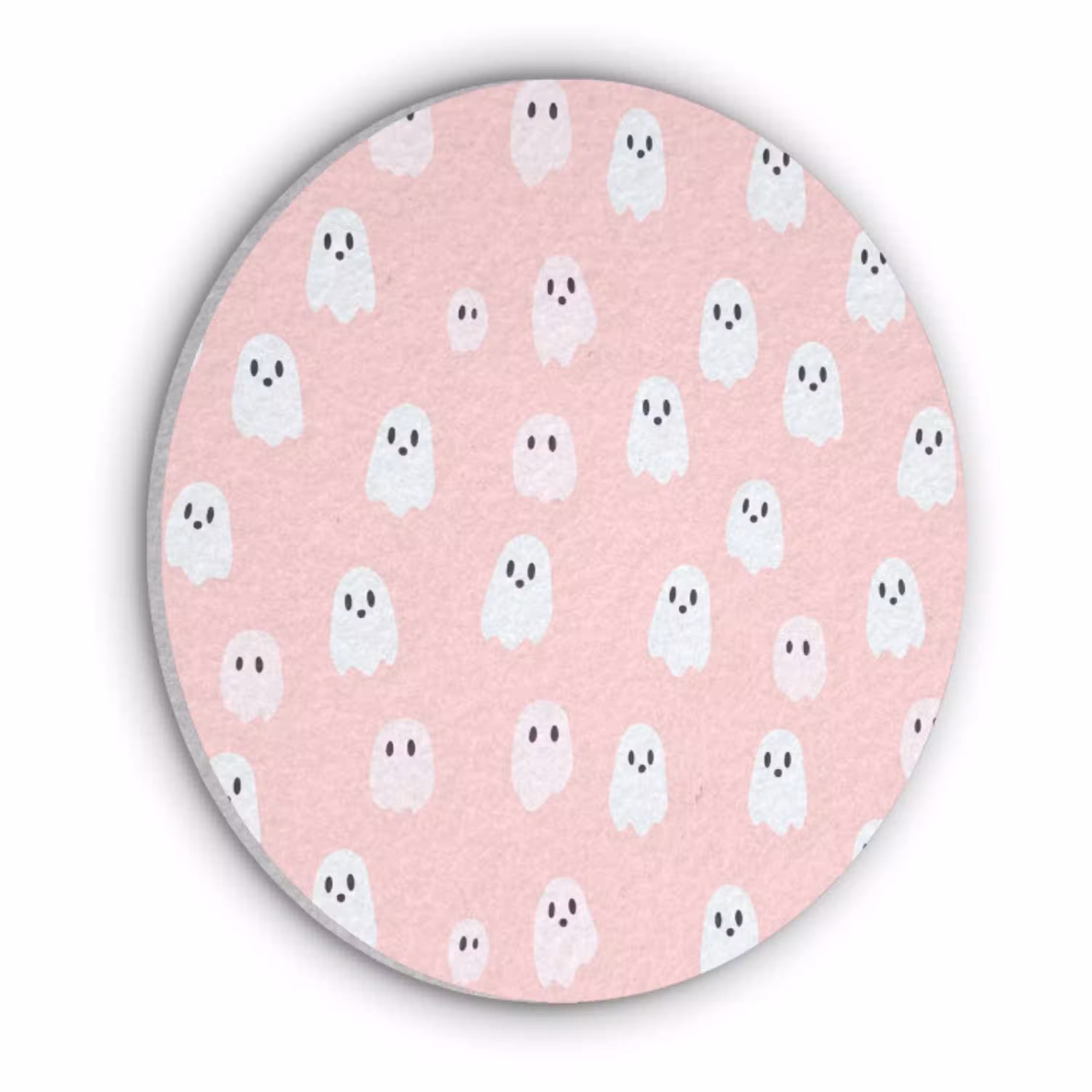 Spookjes - Patroon - Roze Akoestische PET Vilt - Rond klein 838 -3d