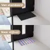 Try again - Strepen - Roze - Verticaal - Blauw Deurmat klein -voor-na_NL