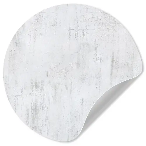 Muur -  Geverfd - Wit - Onafgewerkt Wandcirkel behangsticker klein 186 -3d