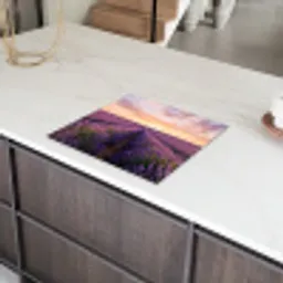 Landschap - Lavendelveld - Paars Inductie beschermer vinyl 3mm middel -sfeer8
