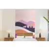 Abstract - Heuvels - Bomen - Groen fotobehang vinyl groot -bed
