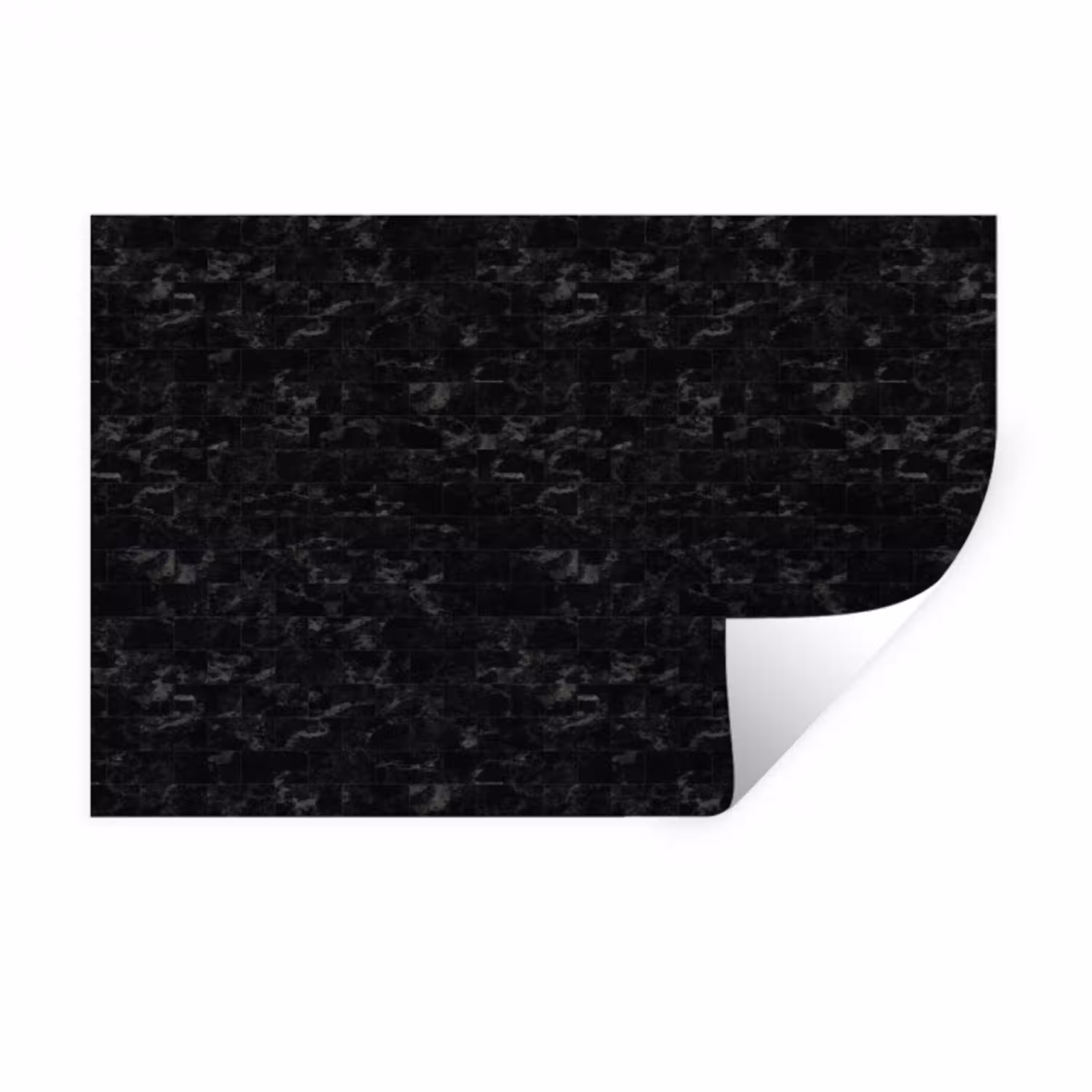 Tegels - Patroon - Marmer - Zwart Muursticker klein 286 -3d