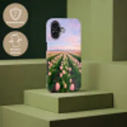 Tulpen - Landschap - Roze Toughcase MagSafe Apple iPhone 17 klein -USP_PrintM_NL
