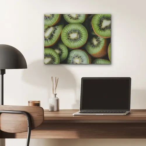 Kiwi - Fruit - Groen PET vilt klein -sfeer5