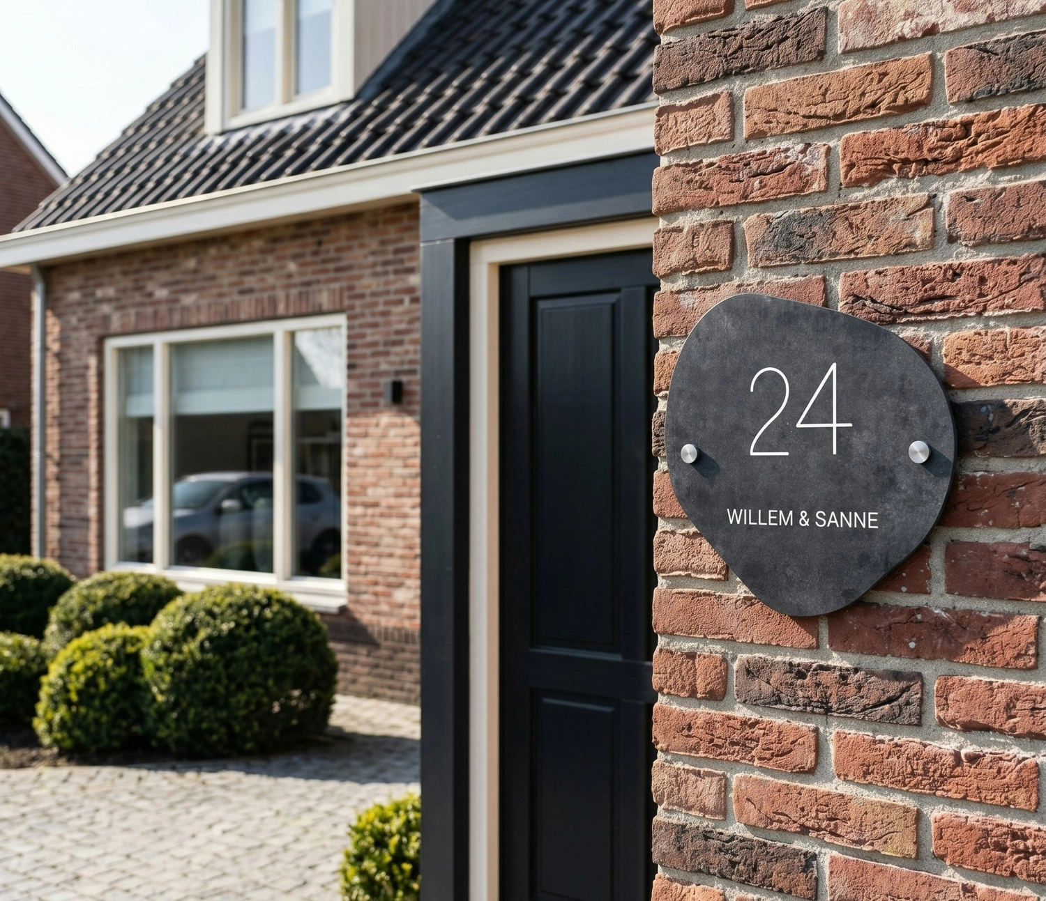 Naambordje voordeur voorbeeld 2