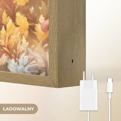 Eenhoorn - Bloemen - Vlinder - Roze Light Box met batterij (Wandlamp kind) middel -USP_websiteoplaadbaarNL