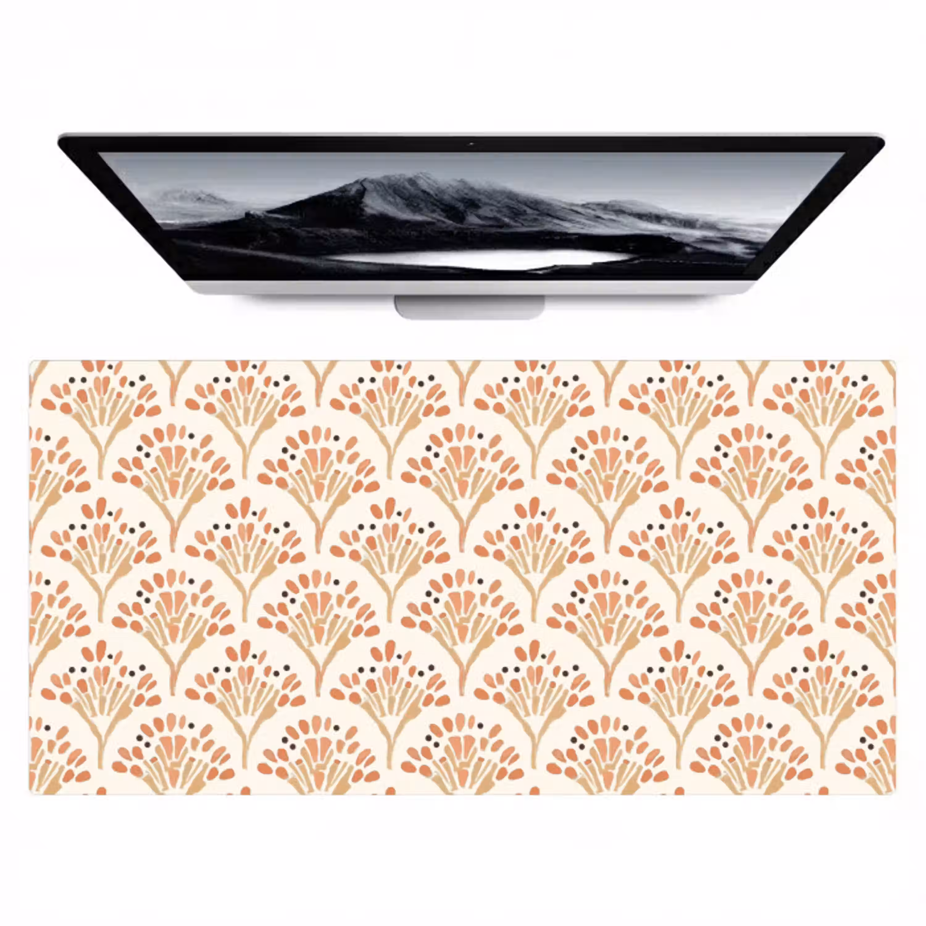 Terracotta - Waaiers - Schilderachtig - Patroon Muismat XXL klein 681 -zzz3d