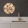 Kastanje Champignons - Beige KitchenYeah - Keuken - Wandcirkel Forex klein -sfeer1