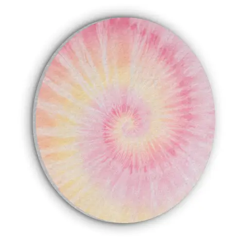 Patroon - Tie Dye - Pasteltinten - Roze Akoestische PET Vilt - Rond klein -3d