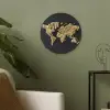 Wereldkaart - Specerijen - Kleurrijk Akoestische PET Vilt - Rond klein -sfeer2