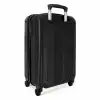 Donker verweerd hout met horizontale planken NBS - Handbagage koffer - Volwassenen Unisex middel -achterkant