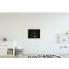 Champagnefles - Lauriertakken - Zwarte achtergrond textielposter latten blank klein -kinderkamer