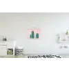 Cactussen - Modern - Pastel textielposter latten blank klein -kinderkamer