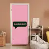 Roze - Tekstwolk - Groen - BLAH BLAH BLAH deurposter klein -sfeer1
