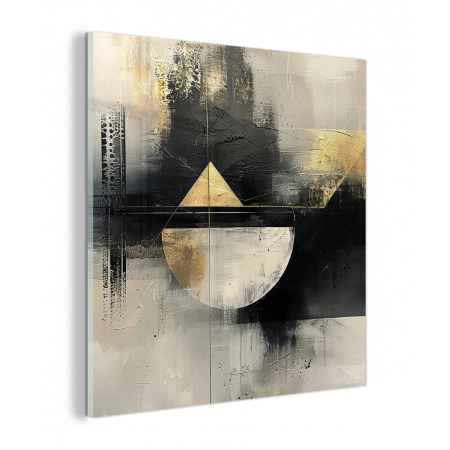 Abstract - Zwart - Verf - Modern plexiglas 5mm klein -z3d