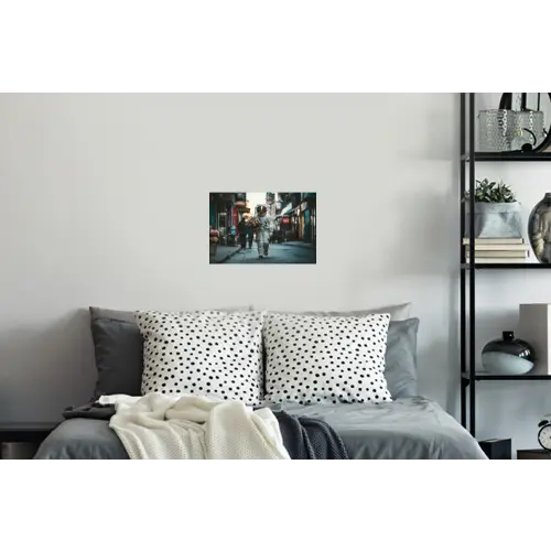 Boeket - Bloemen - Kleurrijk - Astronaut Muursticker klein -slaapkamer