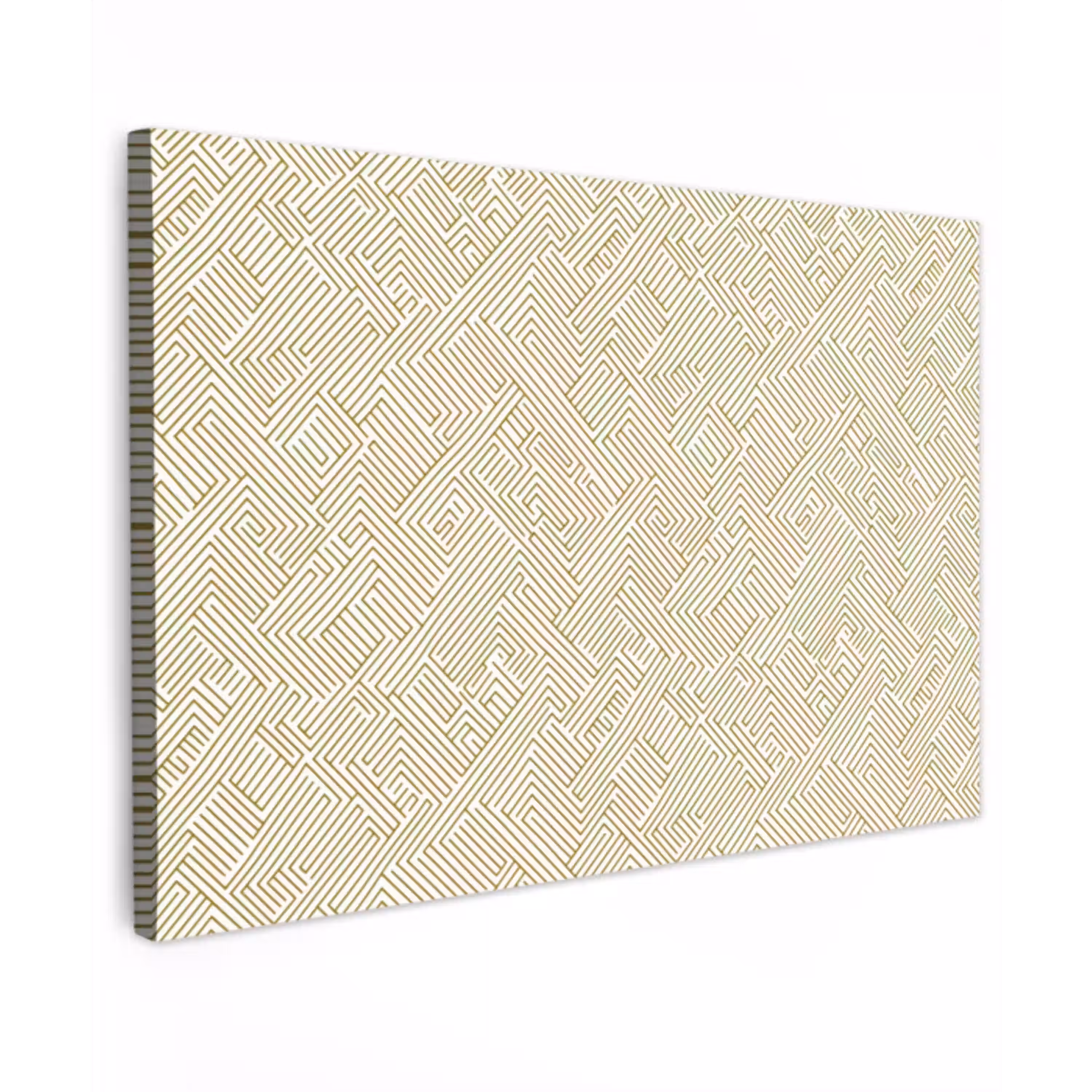 Geometrisch - Lijnen - Groen canvas 2cm klein 34 -z3d