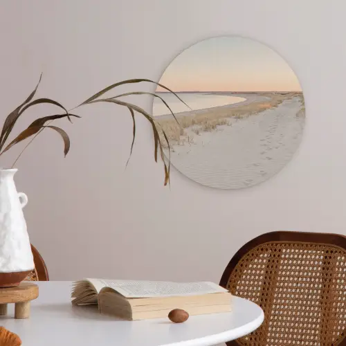 Kustlijn - Horizon - Hek Akoestische PET Vilt - Rond klein -sfeer3