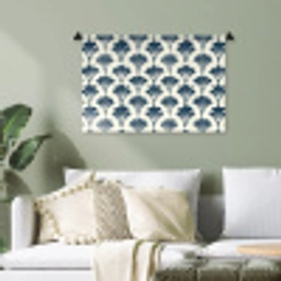 Klassiek - Motief - Blauw Wandkleed katoen klein 269 -sfeer7