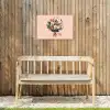 Margrieten - Boeket - Strikje - Roze Tuinposter op houten frame 2 cm dik klein -sfeer4