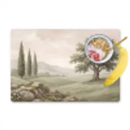 Heuvellandschap - Bomen - Natuur - Groen Placemat vinyl groot -zzzproduct_Kitchenyeah-website