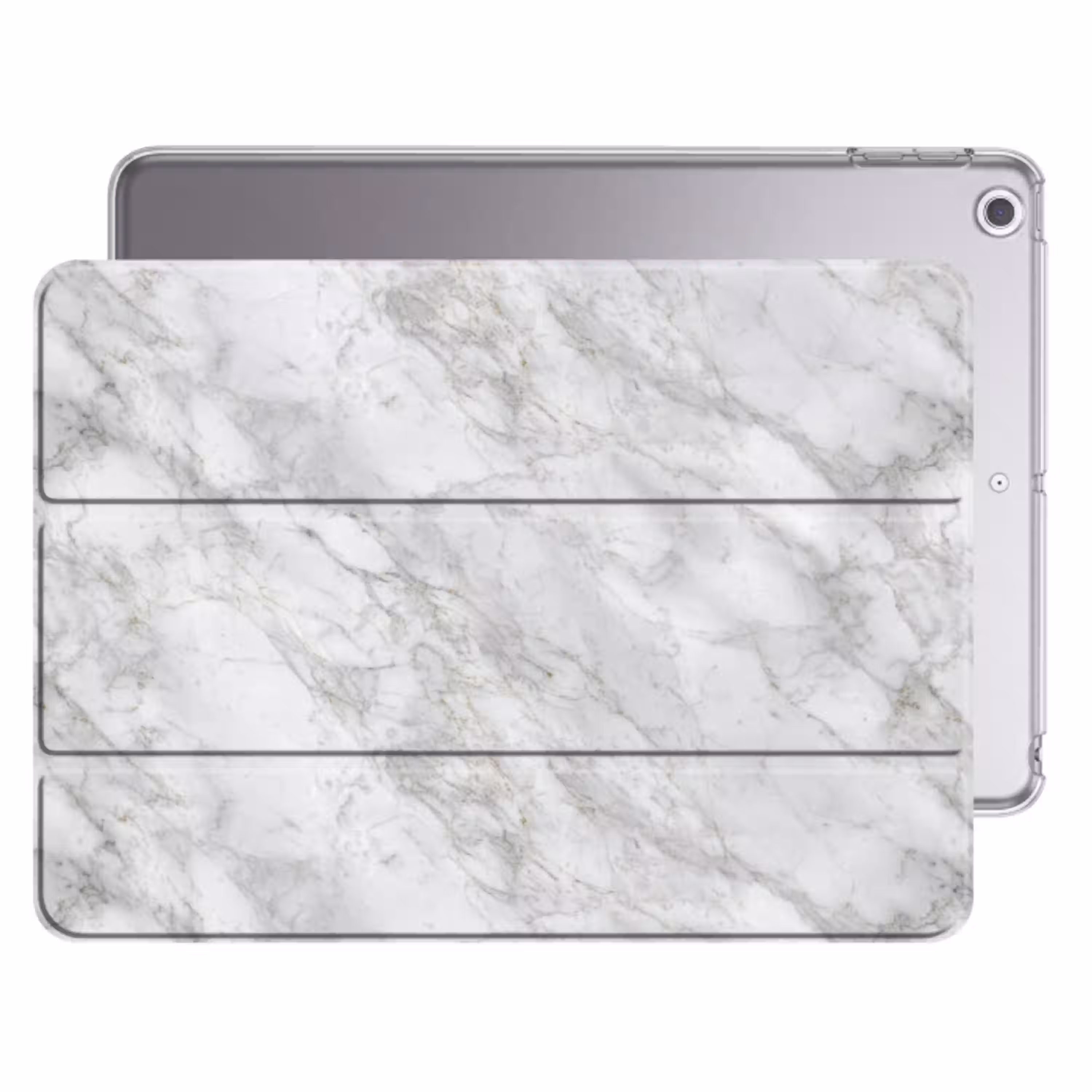 Grijs - Wit - Marmer Apple iPad 2017 middel 1172 -threedimensional_3d_global