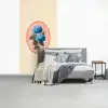 Bloemen - Blauw - Lijst - Bladeren fotobehang vinyl groot -slaapkamer