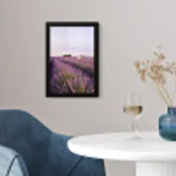 Lavendel - Landschap - Sereen - Paars fotolijst zwart zonder passe partout klein -sfeer4