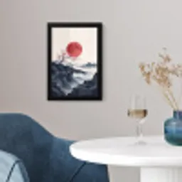 Kersenbloesem - Oosters - Rood fotolijst zwart zonder passe partout klein -sfeer4