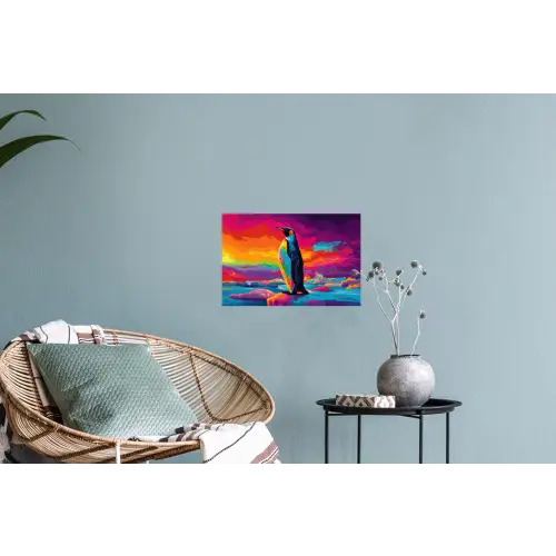Ijsschots - Pinguïn - Abstract - Lucht Muursticker klein -plant