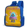Snoep - Monster - Regenboog Kinderrugzak - Blauw middel -schuin