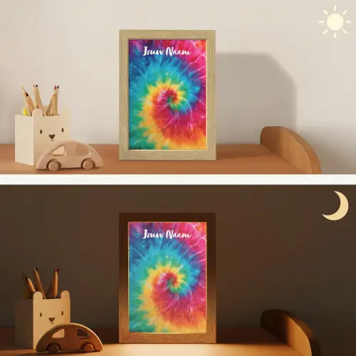 Kleurrijk - Regenboog - Spiraal Light Box met kabel (Kinderlampje) klein -sfeer3_kind