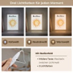 Zon - Watercolor - Geel Light Box met kabel (Kinderlampje) klein -USP_lichtkleurDE