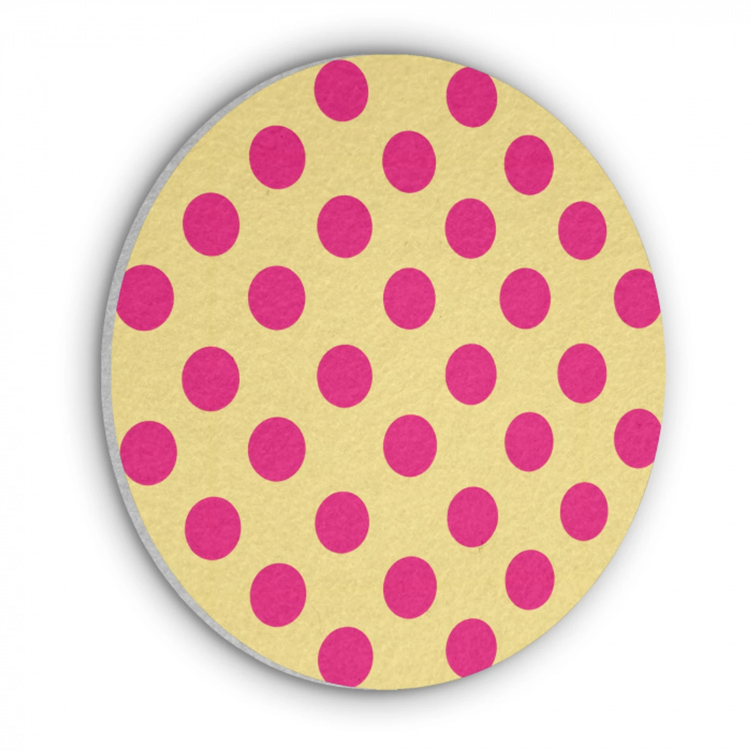 Roze - Stippen - Geel Akoestische PET Vilt - Rond klein 838 -3d